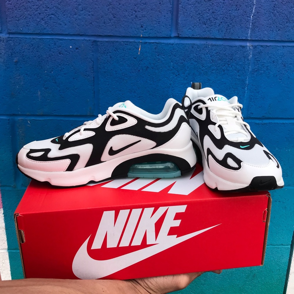 New Nike Air Max 200 Black and White and Teal - Picture 6 of 7